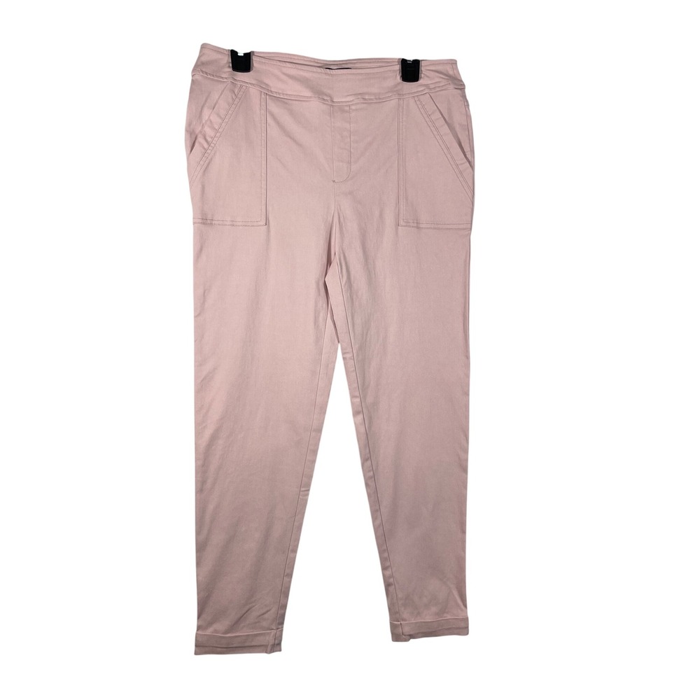 Soho Apparel Ltd. Pink Casual Pants Stretch Career‎ Trousers Women's L